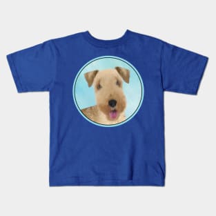 Lakeland Terrier Painting - Cute Original Dog Art Kids T-Shirt